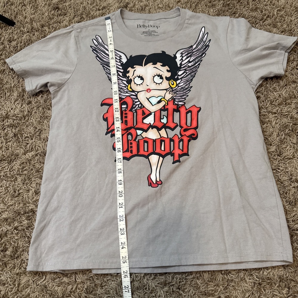 Betty Boop Angel Graphic Tee Retro Y2k Style Sparkle Angel Wings On Back  Medium - Picture 8 of 8